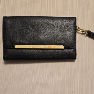 Steve Madden Black Leather Clutch